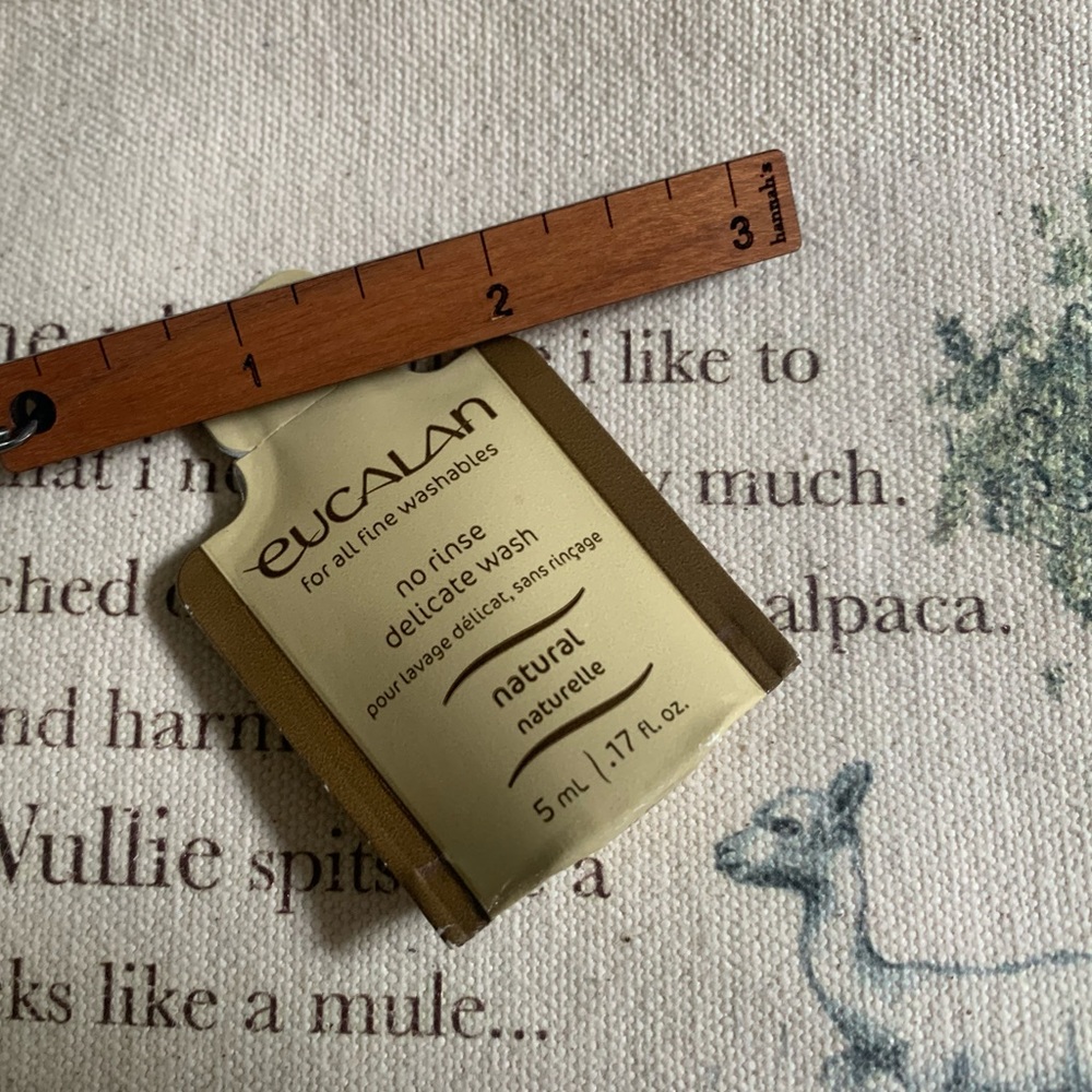 Alpacaly ever after…pouch, wood ruler keychain & eucalan - Picture 4 of 9